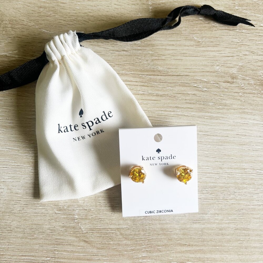kate spade yellow studs 🌼 - Picture 6 of 7
